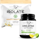 Isolasi Muscle Feast + Creatine Candy Bundle: 1 Whey Protein Isolasi (Vanilla, 5lb) + 1 Creatine Candy (Lemon Lime, 360) Suplemen Premium, Vegetarian, Gluten Free