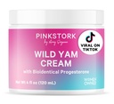 Pink Stork Wild Yam Cream - Natural Hormone balance for Women - PMS, Fertility, Perimenopause, Menopause - Bioidentik Cream - Unscented, 4 oz