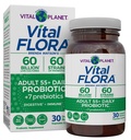 Planet Vital - Vital Flora Dewasa Lebih dari 50 Daily Probiotic 60 Milyar CFU, 60 Diverse Strains, 7 Organic Pregories, Imune Dukungan, Gas, Digetical Health Progories for Women and Men, 30 Capsules
