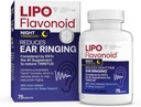 Lipo- Flavonoid Nighttime PM for Tinnitus Relief - Sleep Aid with Meltonin, Bioflavonoid, & Vitamin C - ringing in The Ears, Ear Health, & Relaxation - Gunakan dengan Lipo- Flavonoid Plus - 75 Caplets