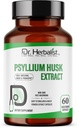 Dr HERBALIST Psyllium Husk Extract 1000mg Per Serving (Plantago Ovata Fiber Suplement) - 60 Veg Capsules - Absorpsi Cepat, Lembut pada Stomach, Mendukung Dikonsumsi & Daily Fiber.