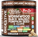 Bersihkan Nutra Wormwood Black Walnut Pumpkin Clove Oil Celeric Grapy Papaya Neem Diatomaceous Earth Women Probiotic Probiotic Health Cleanse Detox Oregano Olive Turmeric Suplemen Vegan