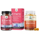 Bundle of G-Curve Butt and Breast Enhancement Pills - Herbal Enhancer May Dukung Body Sculpting Curves and Turmeric Gummies for Aduts Peach Flavor - Ekstra Kekuatan Gabungan Dukungan Gummies