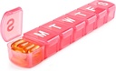 XL Weekly Pill Organizer 7 Day, MOLN HIMY Extra 1 Week Pill Dispenser Case, Daily Medicine Organizer to Hold Mediage, Vitamin, Fish Oils and Supplemen (Pink