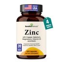 Zinc 30mg With Copper, Selenium & Vitamin D3 124; 120 Capsules 12.4; Magnesium, Vitamin B6, Biotin 124; Absorbable Zink Suplemen untuk Pria & Women & Women 124; Contayed Zinc untuk Kesehatan Imune, Skin, Rambut, & Nails Dukungan