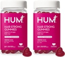 HUM Rambut Kuat - Daily Gummies dengan Biotin untuk Menimbulkan Pertumbuhan Rambut - Fo Ti, Folic Acid, Zinc, Vitamin B12 & PABA untuk Mendukung Rambut Berat, Kulit dan Nails untuk Perempuan dan Pria (Pasokan Hari 50-)