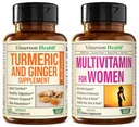 Suplemen Turmeric dan Ginger Root Joint Supplemen & Lengkap Multivitamin untuk Perempuan