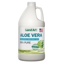 Land Art - Pure Aloe Vera Juice Unfeated - Cold- Processed - 99,7% Organic Aloe Vera Inner Fillet dari Fresh Texas Leaves - Digetical Health, Detox dan Natural Wellness - 64 fl oz