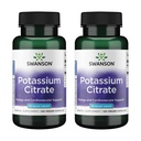 Swanson Potasium Citrate - Mineral Suplemen Dukungan Kesehatan & Energi Hati - Aids Optimal Nerve & Kidney Fungsi dengan Ingredisasi Alam - (120 Capsules, Masing-masing) (2 Pack)