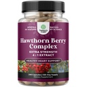 Kapsul Hawthorn Berry yang tinggi - Pendukung Energi untuk Pria & Perempuan - 240 Pack