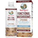 MaryRuth Organics Mushroom Suplemen, Mushroom Liquid Vitamin, Suplemen Jamur Reishi untuk Dukungan Imune, Turk Tail Vitamin untuk Stress Relief, Vegan, Non-GMO, Gluten Free, 15.22 Fl Oz