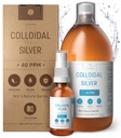 Premium Colloidal Silver Optimal Concentration Formula, Smula, Partikel Lebih Kecil, Hasil Laboratorium Lebih Baik Disertifikasi Perak Liquid Dibuat di EU Free Spray Bottle untuk Isi & Ebook (34 fl oz)