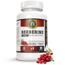 Berberine HCL 1200mg Premium, Ultra High Kemurnian, Pure 60 Kapsul - Suplemen Berberine, Support Sistem Imune, Berbersinus Plus Enhanced with Bitter Melon Fruit & Banaba Leaf Extract