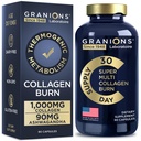 Granion Thermogenic Hydrolyzed Collagen Burn - Hyaluronic Acid, Vitamin C - Cellulite Defense dan Dermal Reparts Multi Collagen Peptides Capsules for Women and Men - 90 Pil