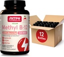 Jarrow Formula Reguler Power Metil B-12 500mcg, Dietary Produksi dan Kesehatan Energi Cellular, 100 Cherry-Flavored Tewable Tablets, Suply 100 Hari, Paket 12