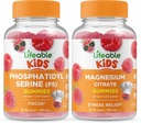 Lifeable Phoshatidyserine (PS) Kids + Magnesium Kids, Gummies Bundle - Great Tasting, Vitamin Suplemen, Gluten Free, GMO Free, Chewable Gummy