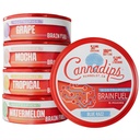 Cannadips - Brain Fuel Variety Pack - Nootropic Caffeine Pouches - 50mg Lion Mane, 100mg Caffeine, 50mg L- Theanine, No Sugar - Clean Energy Brain Fuel for Cognitive Performance, Made USA (5- Pack)