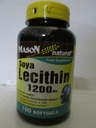 MASON NATURAL Lesithin 1200 mg - Sehat Cardiovascular System, Promotes Liver dan Kesehatan Reproduktif, 100 Softgels