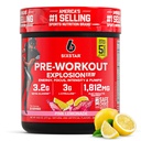 6 bintang Pre-Workout Powder untuk Pria & Perempuan, Pink Lemonade (30 Pelayan) - Pretraining Deplosion 2.0 Pounder Energi Minum Mix dengan Beta-Alanine & Caffeine - Sports Pasokan Nutrition Products