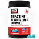 Force Factor Creatine Monohydrate Gummies, NSF Certified, 5g Dose for Men & Women to Duck Muscle, Power, Recovery, Cognitive Health & Memory, Packaging May Wary, Blue Raspberry, 150 Gummies