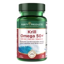 Purge Products Krill Omega 50 (Krill + Fish Oil Blend 1000mg + Astaxanthin 500mcg + Phospholipids 200mg + Vitamin D 500 IU) - 60 Mini Softgels