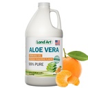 Aloe Vera Drinkable Gel - Orange Tangerine Flavored - Cold- Processed Inner Ftoilet - from Organic Fresh Leaves from Texas - for Heartburn Relief - Acid Reflux - 64 fl oz