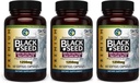 Amazing Herbs Premium Black Seed Oil Capsules - Potency High, Cold Menekan Nigella Sativa Aids in Digetical Health, Imune Dukungan & Fungsi Otak - 60 Count, 1250mg (Paket 3)