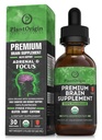 PLANTORIGIN- USDA Oporic Liquid Suplement - Plant-Based Nootropic Drops for Focus, Memory & Mental Clarity - Vegan, Non-GMO, Caffein- Free, Ashwagandha, Ginseng, Ginkgo, Rhodiola - dibuat di USA