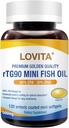 Lovita rTG 90 Mini Fish Oil, 2000mg Daily 124; Tinggi Absorpsi rTG Form, 90% Omega- 3 Omega4; Bureless, Mudah untuk Swallow 124; Dukungan Hati sehat, Otak dan Mata 124; 120 Hiburan Softgels-Disated-Softgels