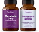 Pendulum Metabolic Daily & Polyphenol Booster Bundle - Proprietary Akkermansia Probiotic Suplemen Campuran untuk Meningkatkan Metabolisme & Cardio Kesehatan