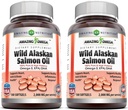 Amazing Omega Wild Alaska Salmon Oil 2000mg Per Serving Softgeels Sufflement (180 124; 2 Pack)