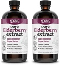 Norm 's Farms Pure Elderberry Extract 2PK - Made from Only Elderberry in USA - Ammune, Antioksidant Dup, No Added Sugar, Addonves, Vegan, Gluten- Free, Non-GMO, Ticture Alkohol Free - 8 Oz