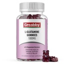 L Glutamine 1000mg Gummies - Pendukung Muscle Relief & Imune, Tambahan Acid Amino dengan Magnesium Glycinate, Vegan & Non- GMO, Gluten Free (60 Count)