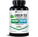 Healtfare Green Tea Extract pills 2100mg 124; Suplemen Standardied dengan EGG & Polyphenols 124; 200 Vegan Capsules 12.4; Ekstra Kekuatan Antioksidant Dukungan 14; Non-GMO, Gluten- Free GluFed-; Dibuat di AS