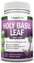 Holy Basil Leaf Capsules - 500mg - 2,5% Acid Ursolic - 120 Vegan Capsules - Real Tulsi Extract Supplement - Positive Mindset - Adaptogenic & Ayurvedic Herb