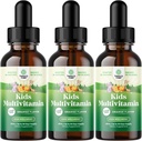 Natuture Craft Liquid Multivitamin for Kids Immunity Support - Yummy Toddler Multivitamin Suplemen C D3 E B6 dan D3 Liquid Vitamin untuk Anak-anak All Ages - Absorpsi Tinggi (3 Pack)