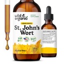 Wild & Organic St Johns Welt Tincture - Dukungan Mood - Relaxing St John 's Cort Suplemen - Liquid Hypericum Perforatum Herb Drops - Vegan, Sugar & Alcohol- Free - 2 fl oz