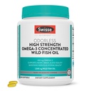 Swisse Wild Oil Omega 3 Suplemen untuk Perempuan dan Pria 124; EPA DHA Oil Suplemen 124; Odorless - Membantu Otak, Eye dan Heart Health 124; Kekuatan Tinggi 1500 mg 124; 400 Softgel Pil