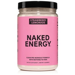 NAKED Strawberry Lemonade Energy - Clean Pre Workout Supplement for Men and Women, NSF Certified, Vegan Friendly, No Added Sweeteners, Colors Or Flavors - 30 Servings