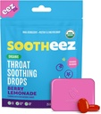 Sootheez Organic Throat Sootthing Drops for Dewasa, Berry Lemonade, 25 Count, Refilable, Great Tasting Drops That Sisco Sore Throats