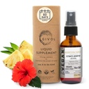 Tri Magnesium Complex - Magnesium Biglycinate, Citrate & Taurate Liquid Spray 300mg w / Raw Vitamin C untuk Promoting Serenity, Dekompresi Tubuh - Hibiscus & Pineapple Flavor 60ml (2oz)