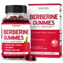 Berberine Gummies dengan Ceylon Cinnamon (1.200 mg) Premium Sugar- Free Berberline Ceylon Tambahan Cinnamon untuk Dewasa - Third Party Test, Non-GMO & Made in USA - 60 Count Chewable Gummies