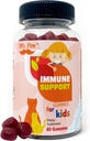 Pena Elderberry Vitamin C Zinc Gummies untuk Anak-anak; 60 Count 124; 2 Bulan Supply 124; 4 + Tahun, Imune Dukungan Gummies, Low Sugar, Non- GMO, Vegan, Gluten Free, Pectin Chews