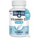 FREEDA Vitamin D3- 5000 IU - Tabletnya Potensi Tinggi Kosher Murni - Bone and Muscle Health, Calcium Absorpsi, Imune Dukungan untuk Pria dan Wanita * - 250 Cacah