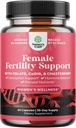 Suplemen Kesuburan untuk Perempuan dengan Multivitamin Prenatal - Dukungan Kesuburan Perempuan dengan Pooline Inositol Folate Chasteberry dan CoQ10 Campuran untuk Perempuan untuk Konsep Lebih Cepat Procept