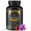 Golden Saffron Selenium (200mcg Selenium & 88.5 mg Saffron Extract) - untuk mendukung Overall Health, Non-GMO, Gluten Free, Dairy Free, dengan Unique dan Advanced Formula - dibuat di USA & Tasteless.