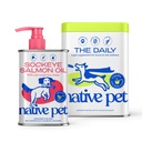 Pet The Daily Dog Suplemen (60 Scoops) & Salmon Oil for Dogs & Cats (8 Oz) - 11 in 1 Multivitamin & Pure Omega-3 Persediaan Minyak Ikan untuk Skin & Coat, Gabungan, Kesehatan Hati & Anti- Inflamasi