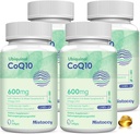 CoQ10 600mg Softgeels 12.4; Tinggi Absorpsi CoQ10 Ubiquinol Suplemen 124; Reduced Form Enhanced with Vitamin E & Omega 3 6 9 124; Antioxidant Powerhouse Good for Health 12440 Softgeels