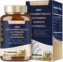 Totaria NMNH (Dihidronicotinamide), NMNH Suplemen w / Niacinamide (Vitamin B3), Quercetin, Trans- Resveratrol, Dukung NAD +, Skin Cell Health *, Antiaging & Energy, 120 Caps
