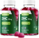 Viteey Zinc Gummies for Men and Women - Zinc Suplemen 30mg - Ammune Boost & Skin Health - Vegan, Gluten Free - 120 Count